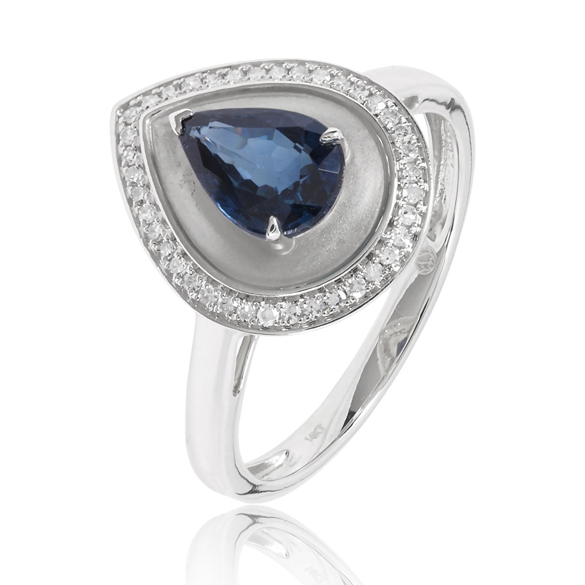 Gilded Precious Teardrop Ring