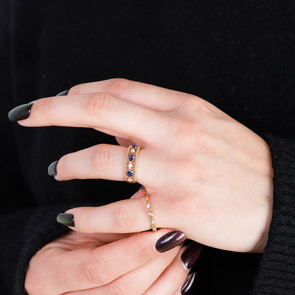 Beaded Precious Harmony Ring