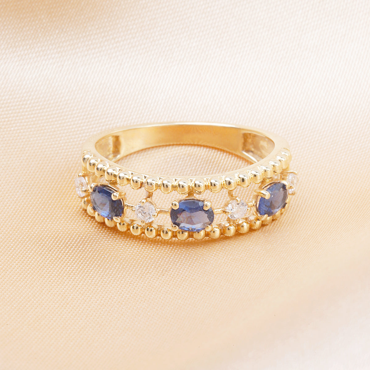 Beaded Precious Harmony Ring