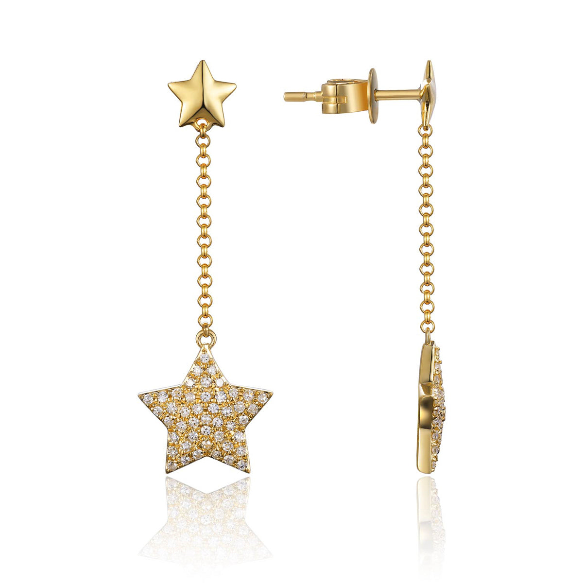 Pave Star Earrings