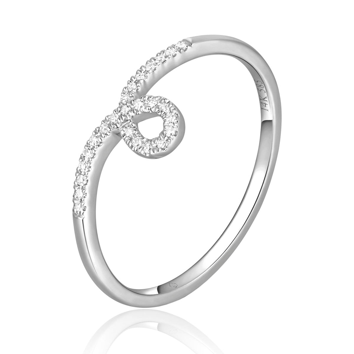 Knot Stackable Diamond Ring