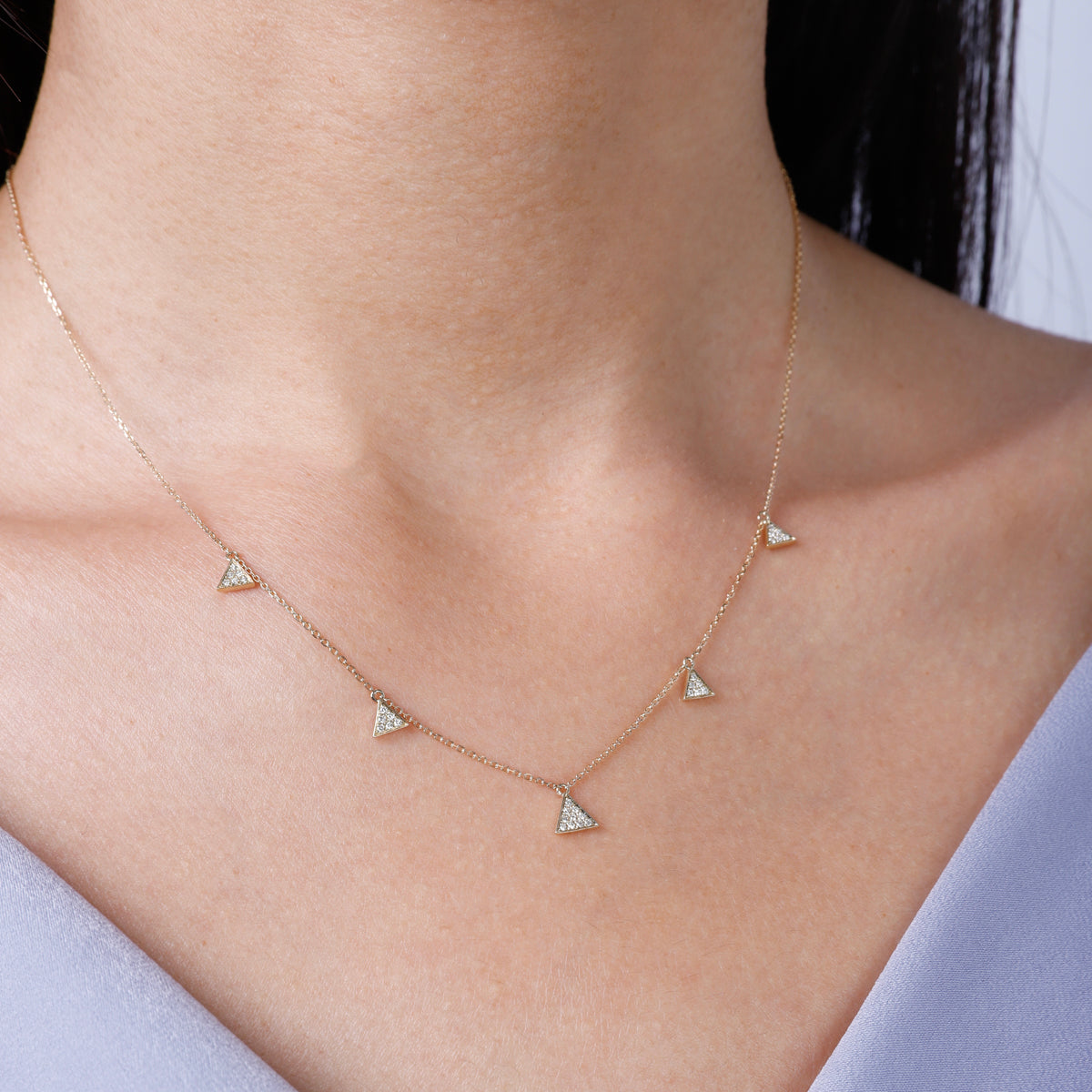 Diamond Triangles Necklace