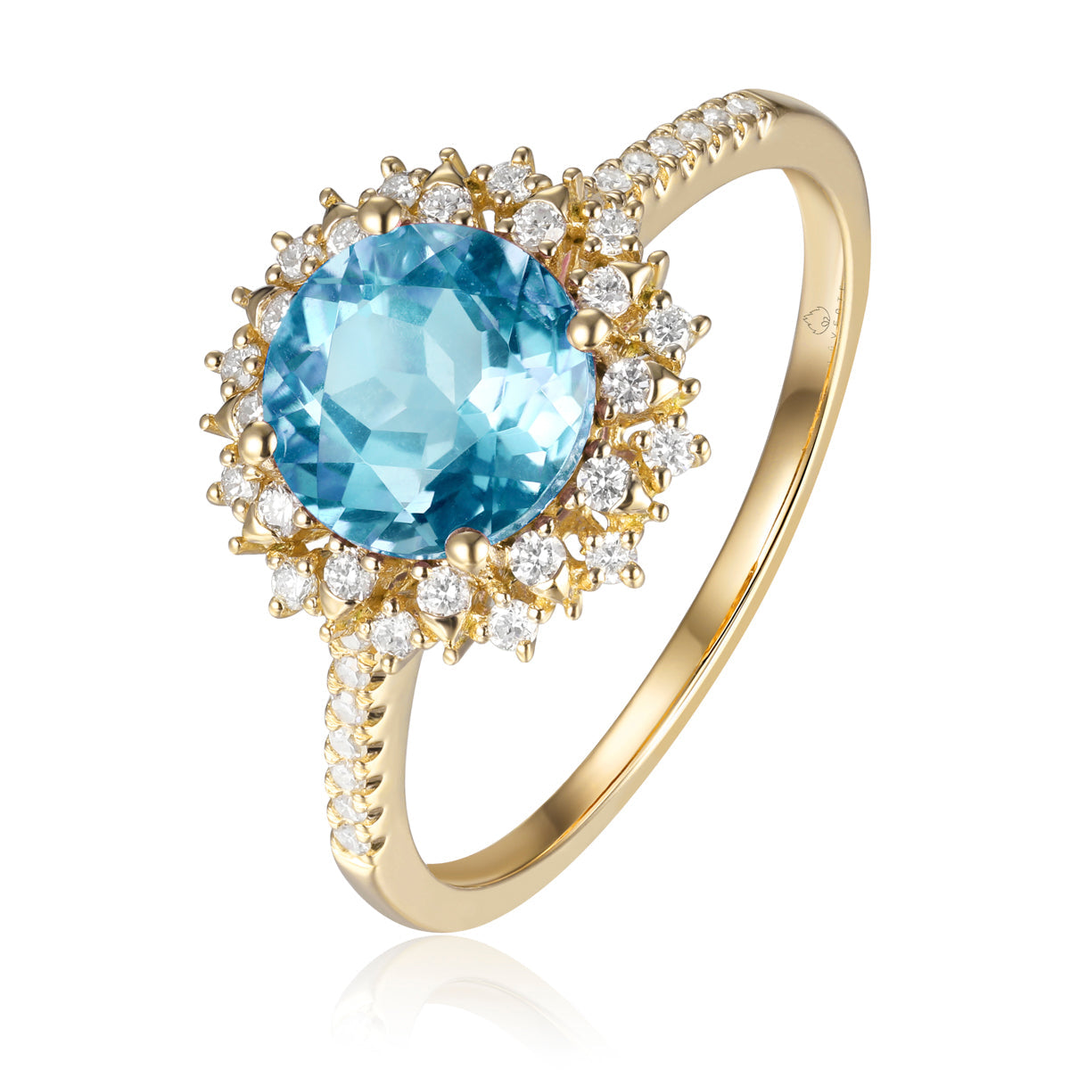Cocktail Flower Ring crafted with floral motif with delicate gemstones and inspired diamond petals.