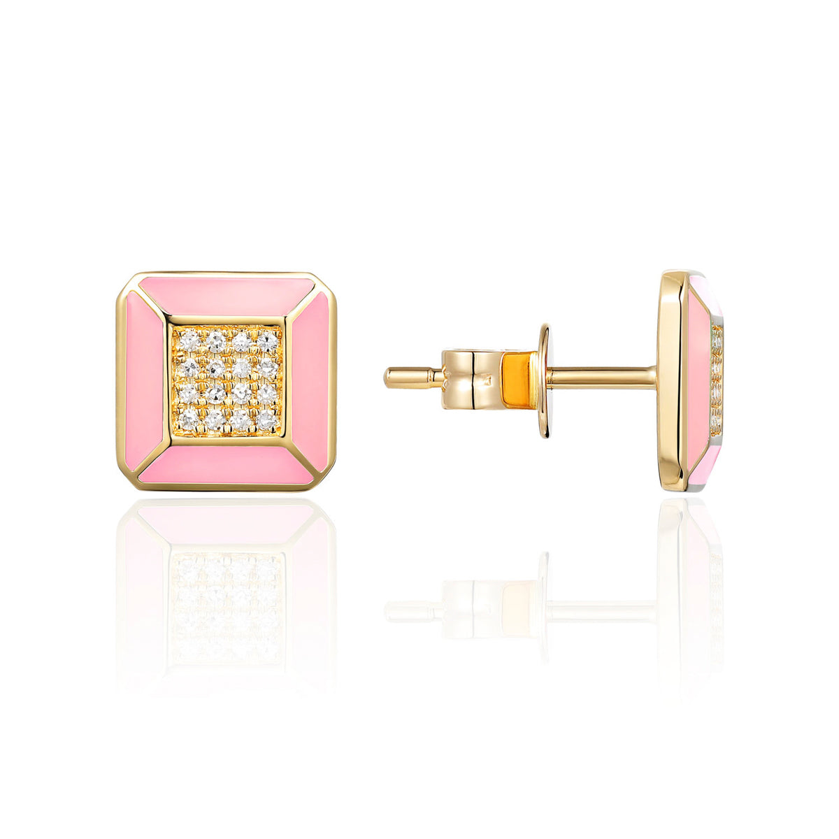 Enamel Square Studs