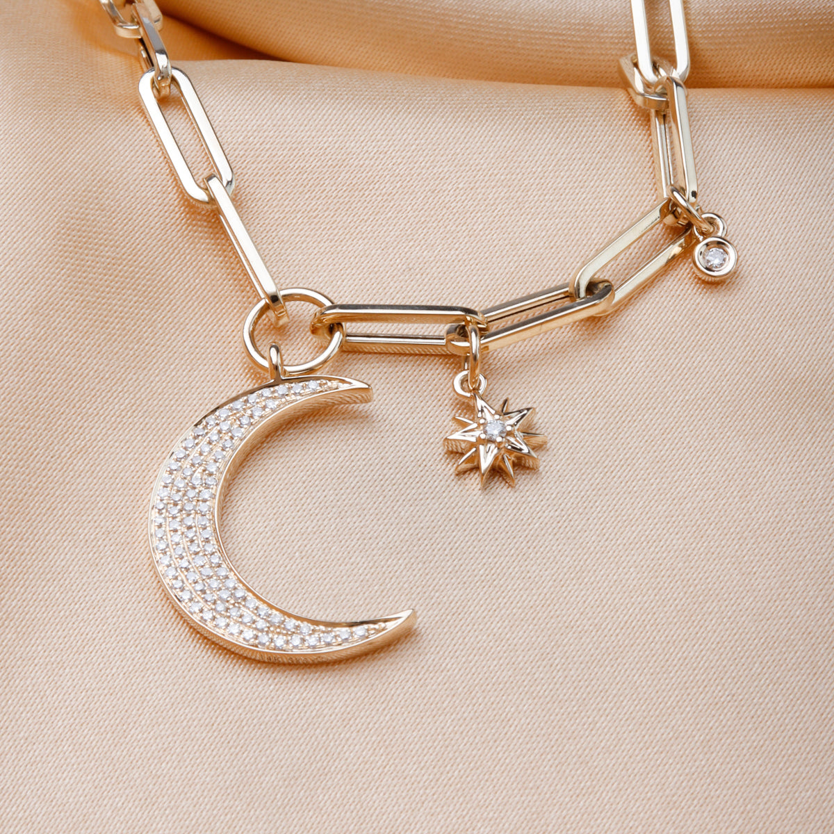 Moon Paperclip Chain