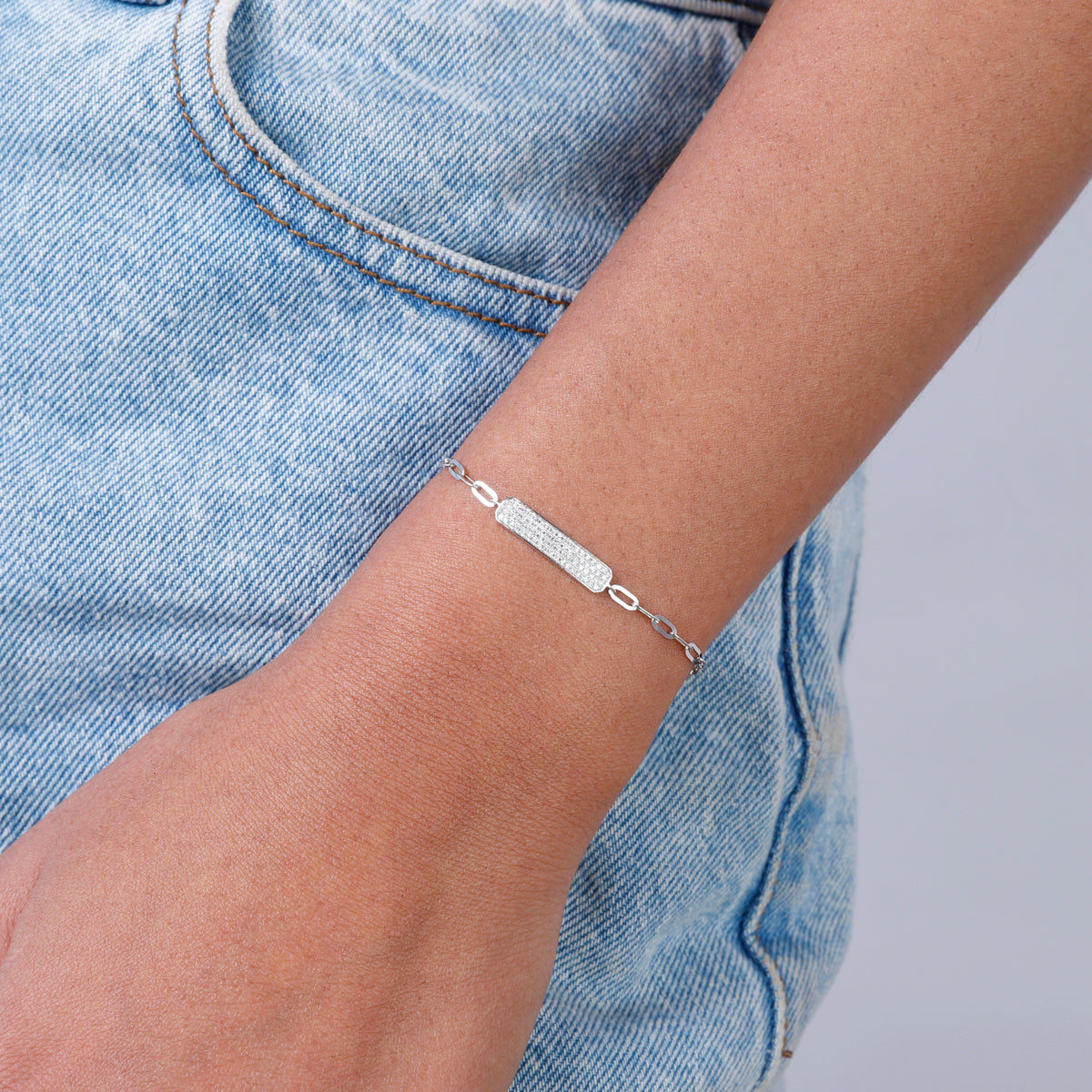 Diamond Tag Bracelet