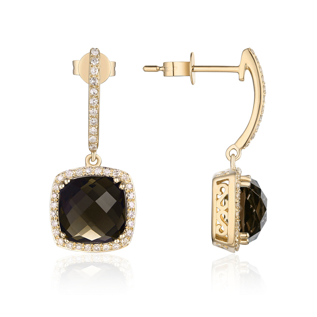 Cushion Cut Drop Earrings