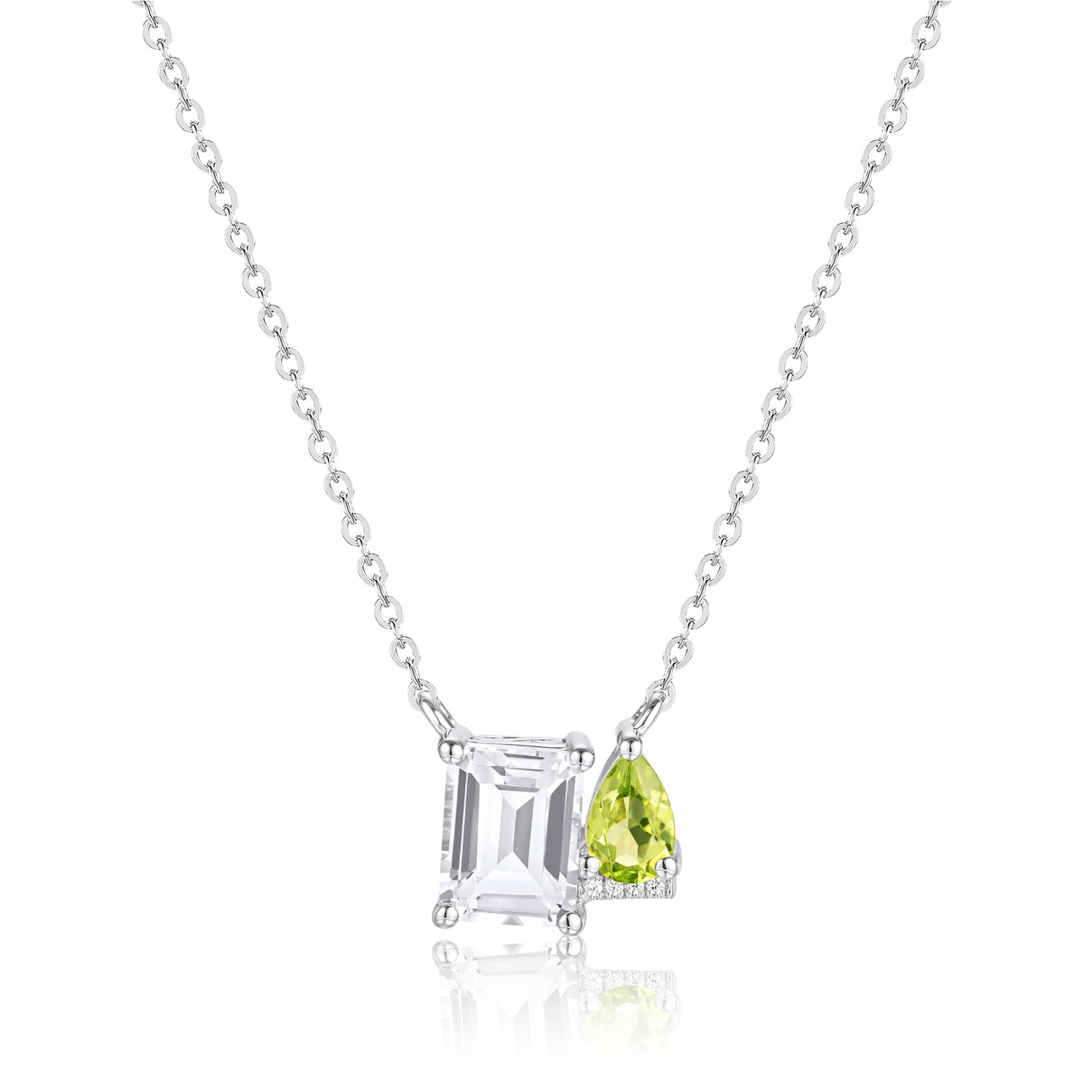 Emerald Cut & Pear Shape Mariposa Necklace 