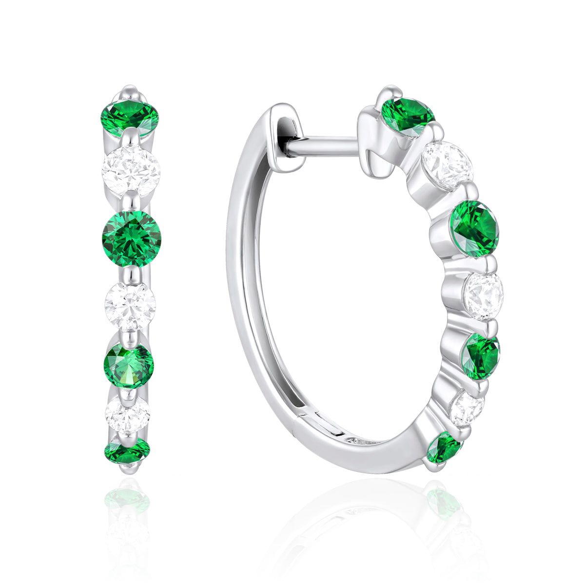 Pericious and Diamonds Round Hoops