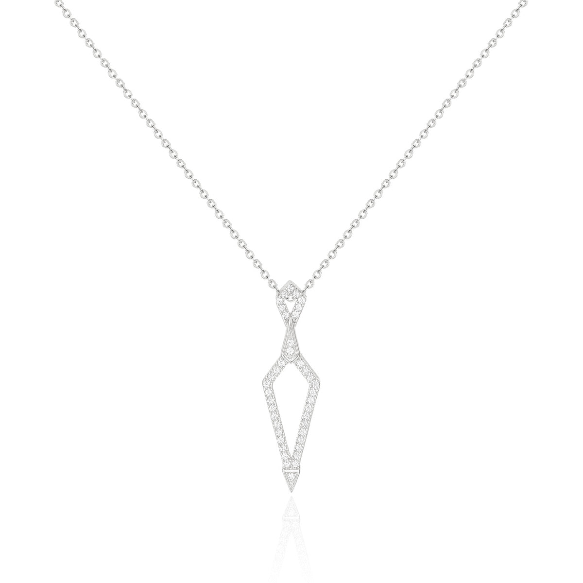 Long Open Pave Necklace