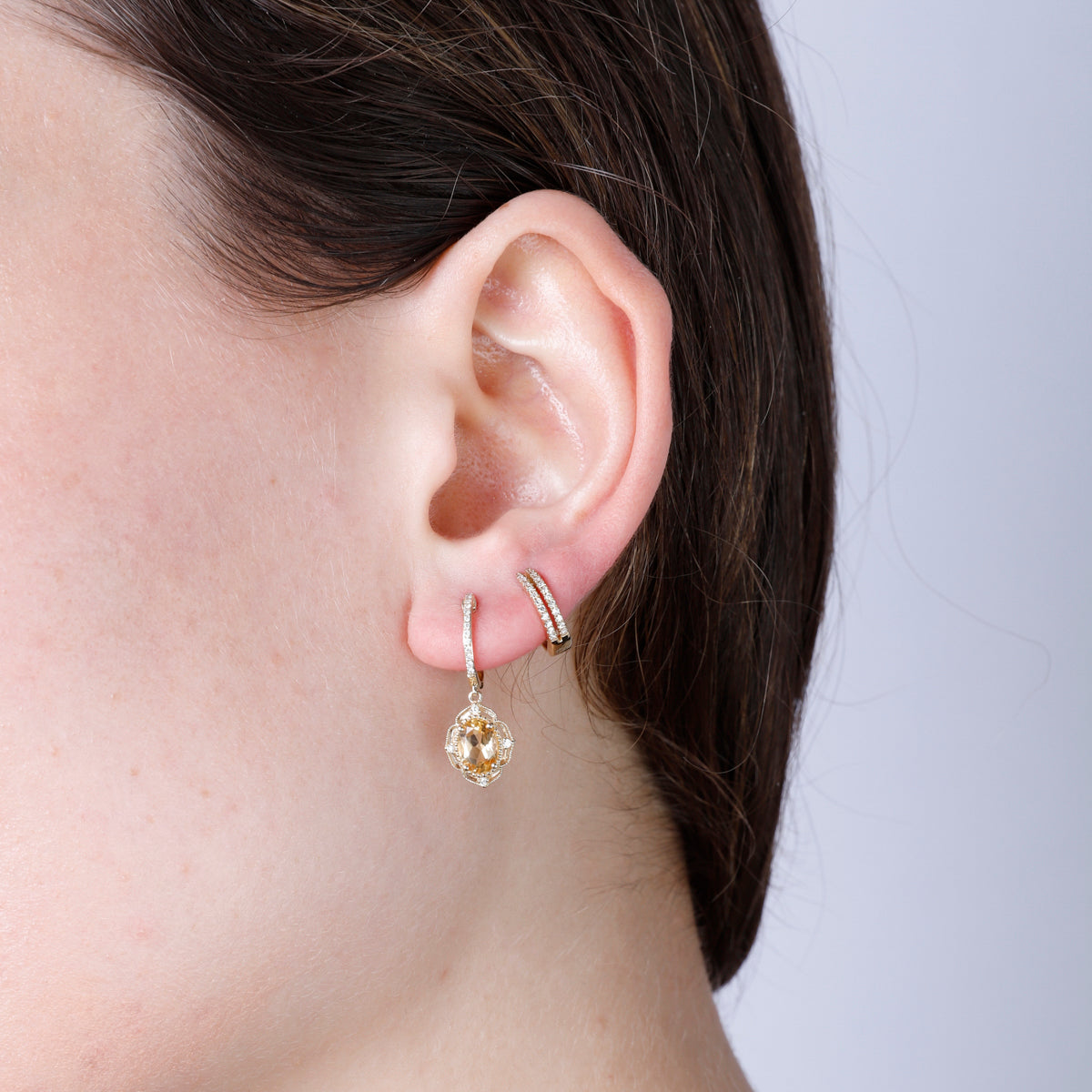 Morrocan Huggie Drop Earrings