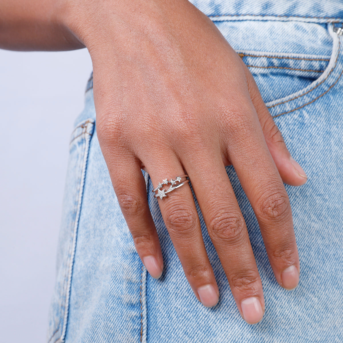 Delicate Stars Diamond Ring