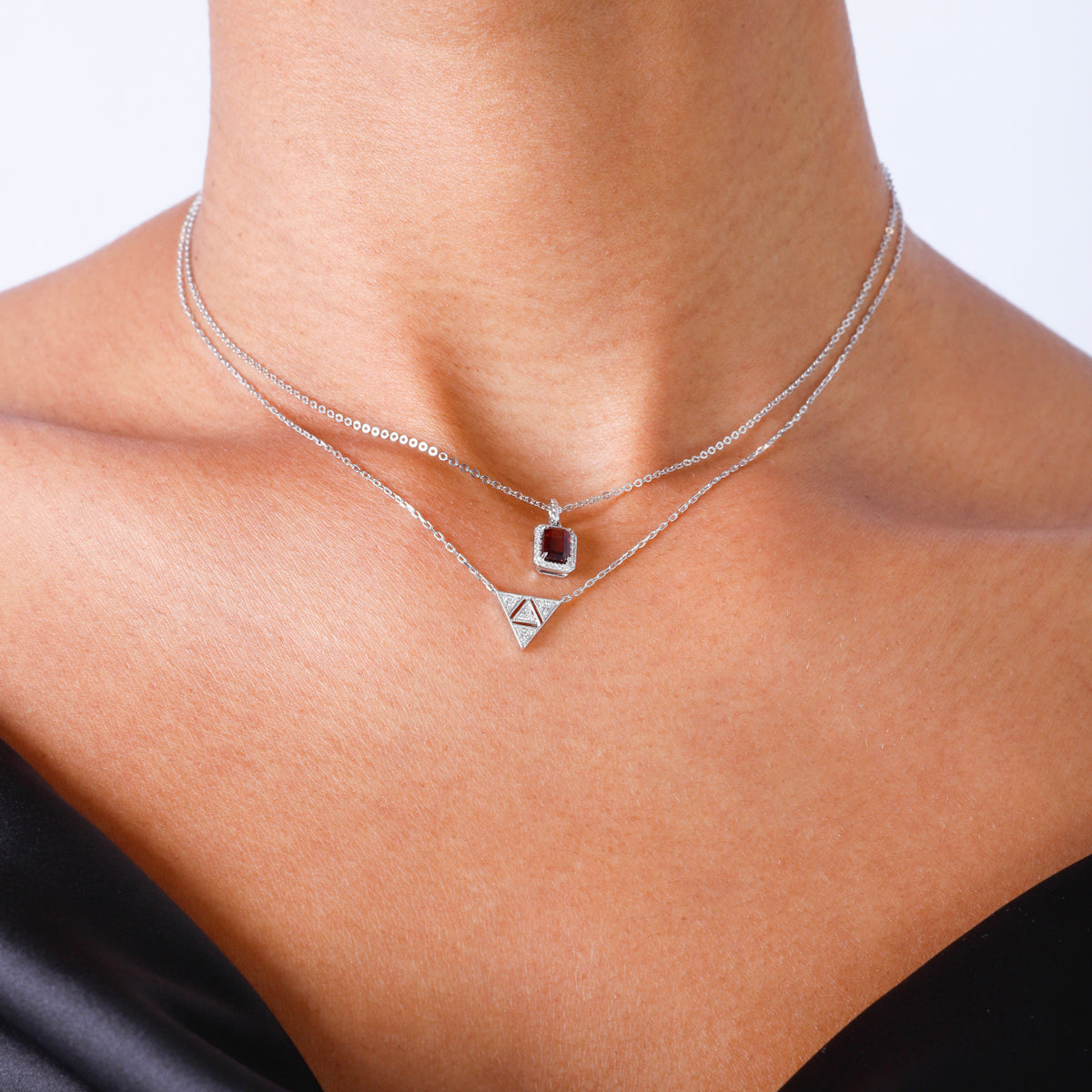 Diamond Triangle Necklace