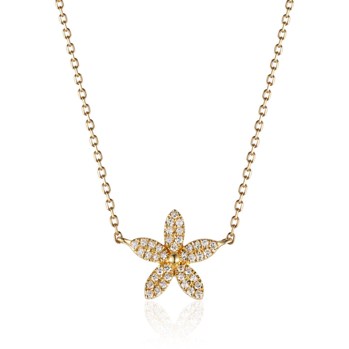 Diamond Flower Necklace