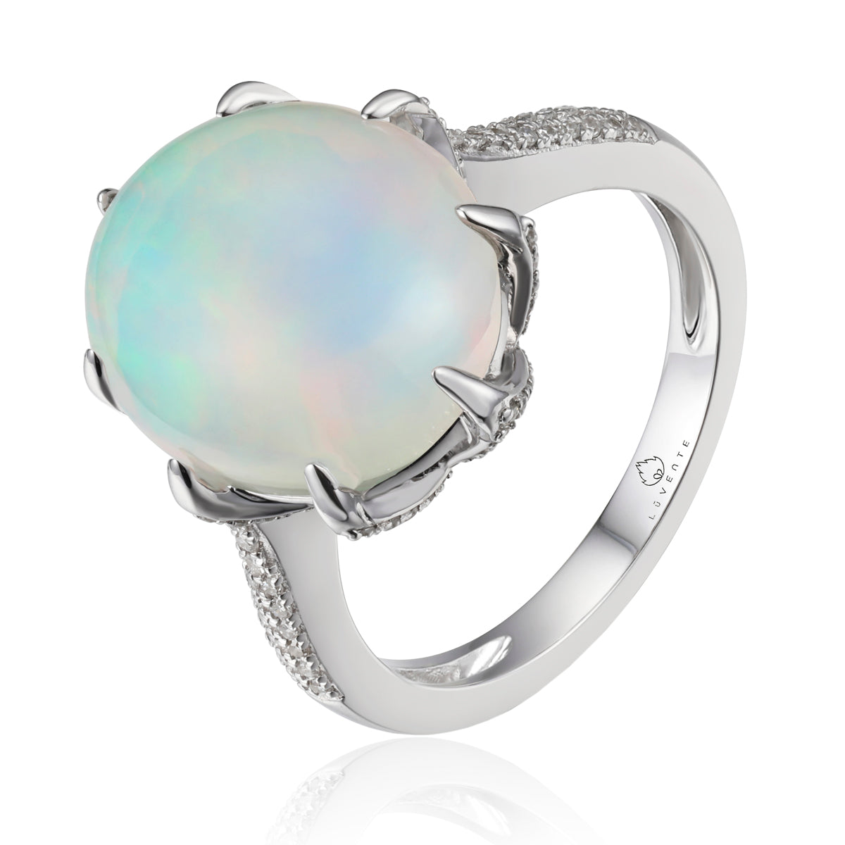 Edgy Opal Oval Ring