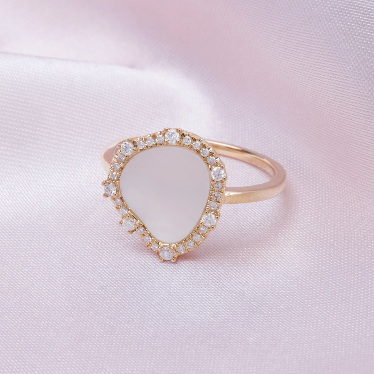 Mother of Pearl Stone Ring