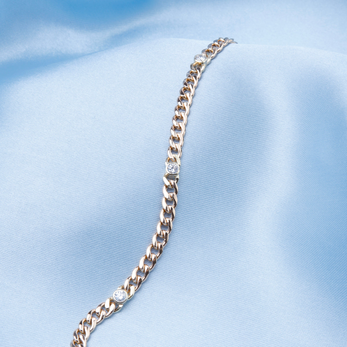 Small Bezel Diamond Bracelet