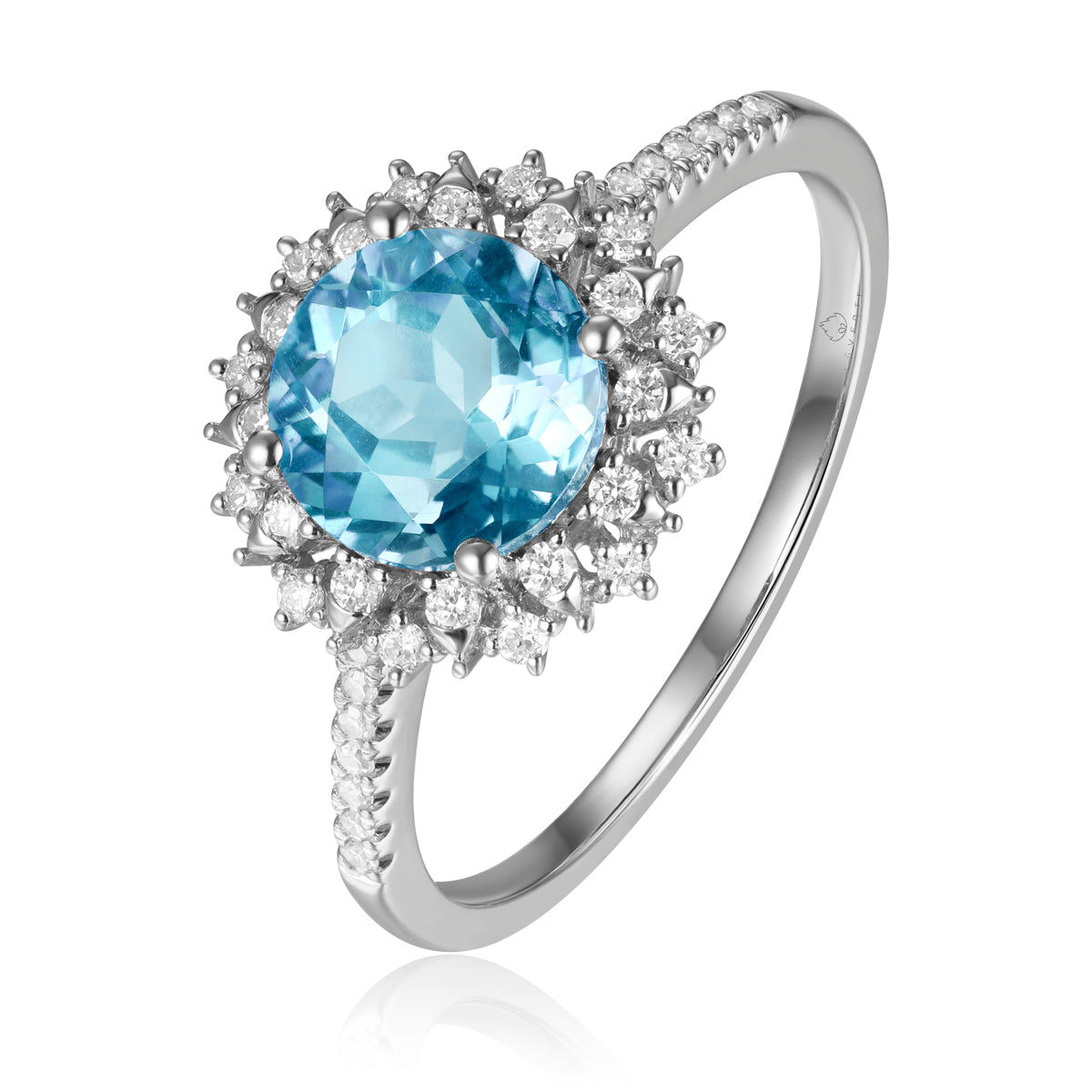 Cocktail Flower Ring crafted with floral motif with delicate gemstones and inspired diamond petals.