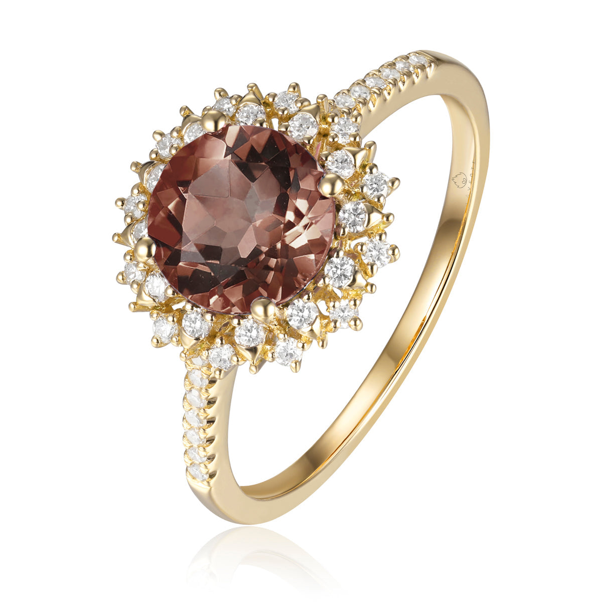Cocktail Flower Ring crafted with floral motif with delicate gemstones and inspired diamond petals.