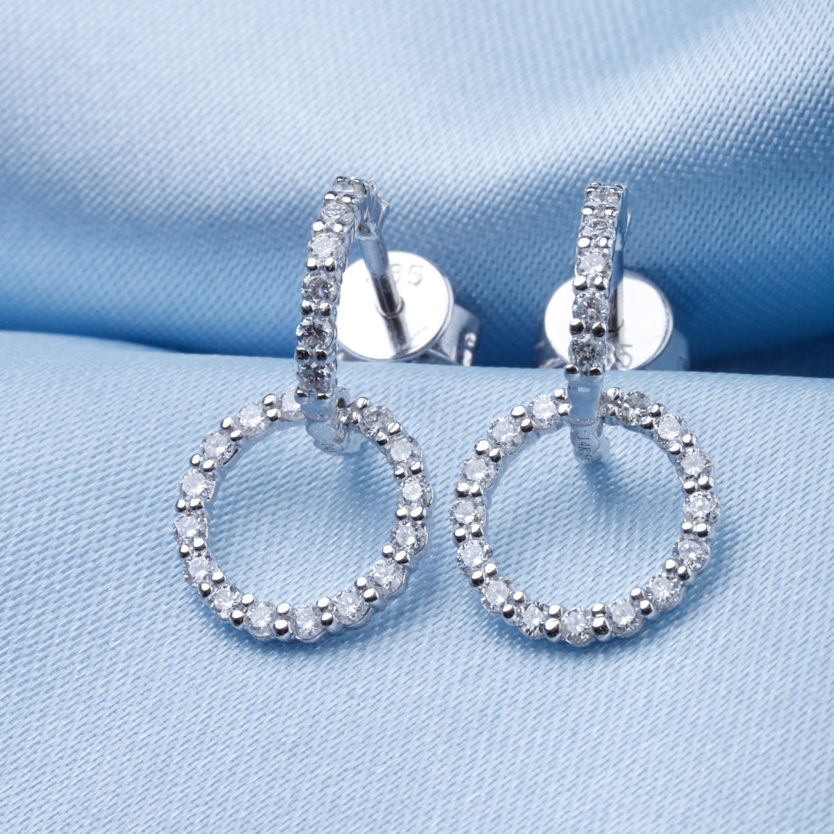 Open Circle Diamond Studs