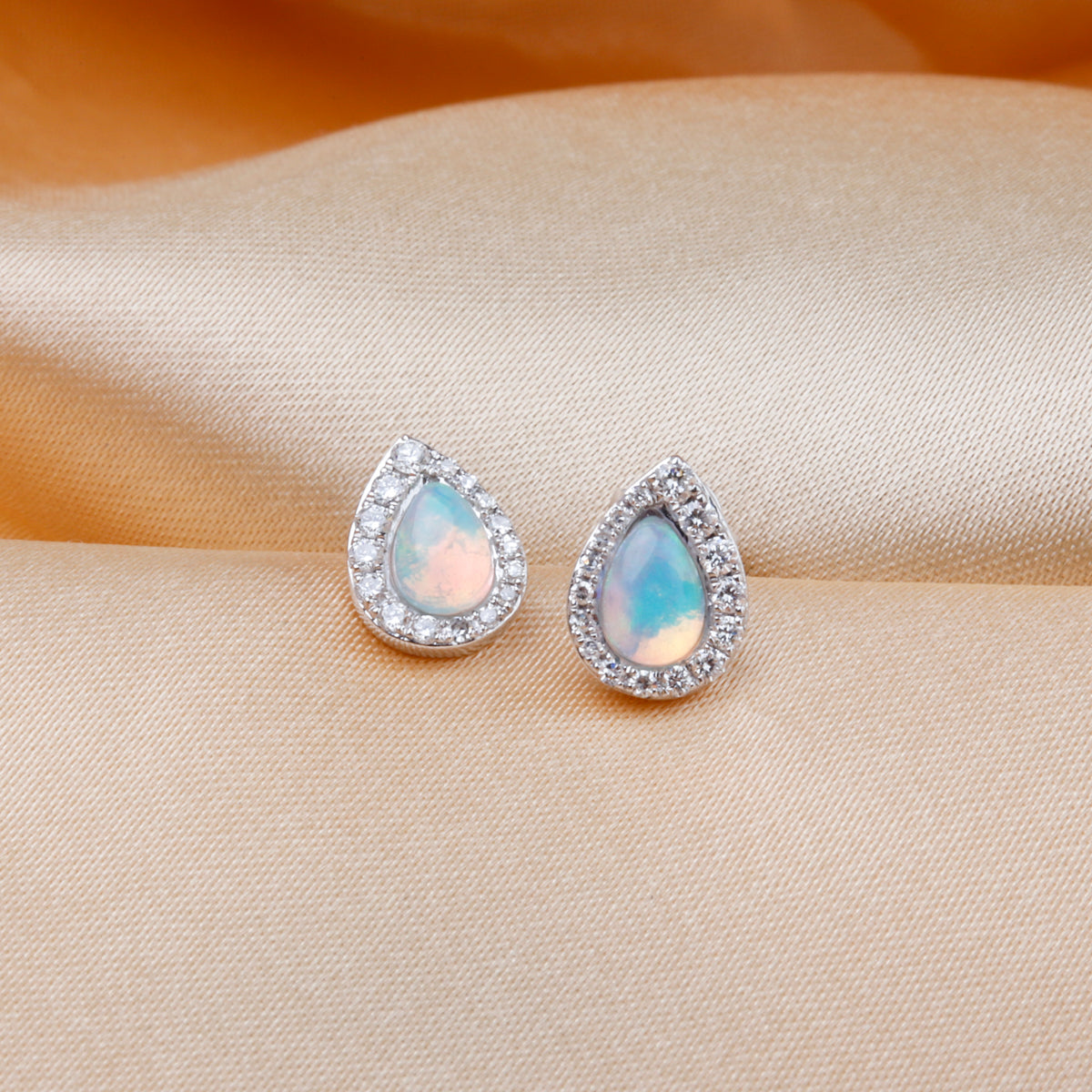 Opal Teardrop Studs