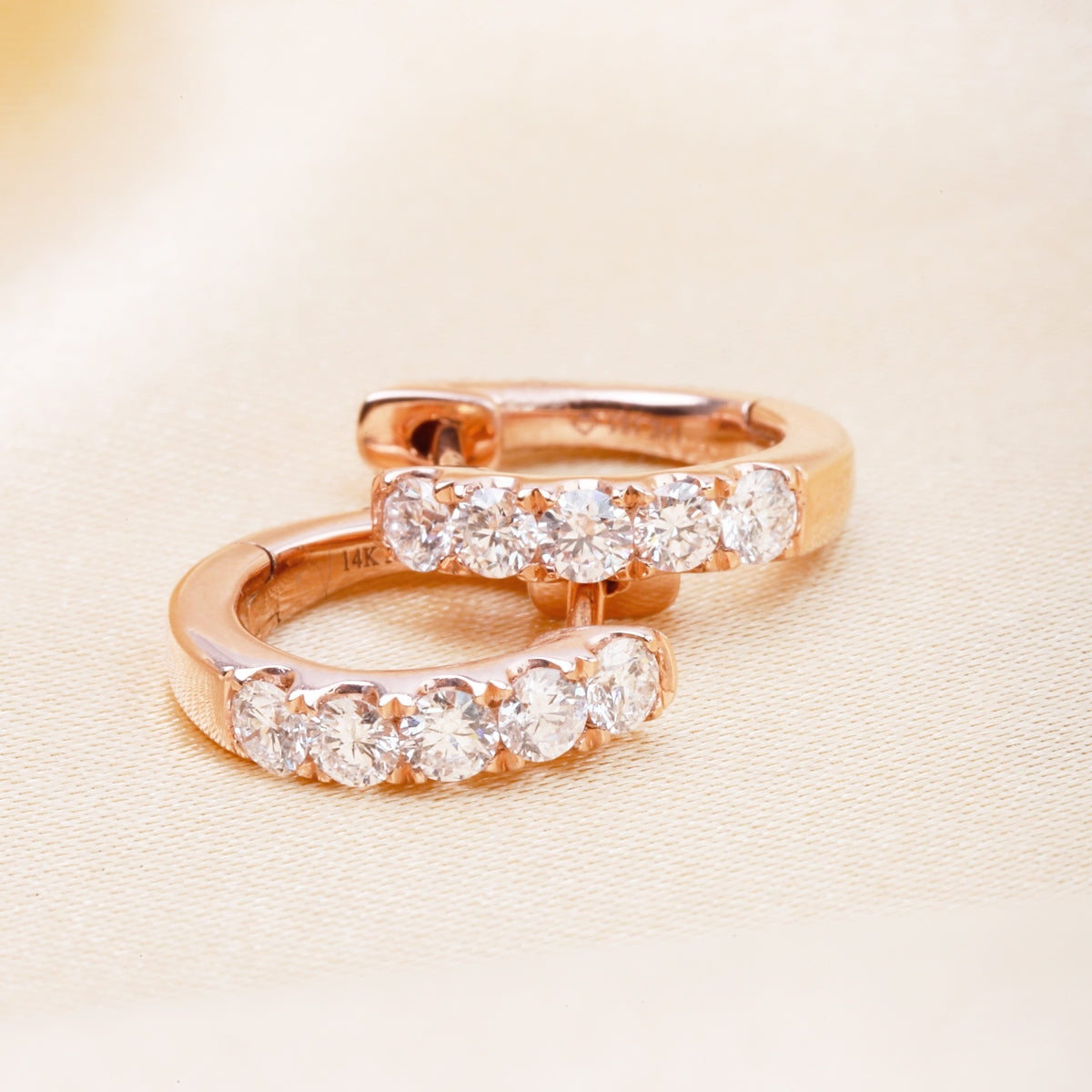 Single Row Diamond Huggies