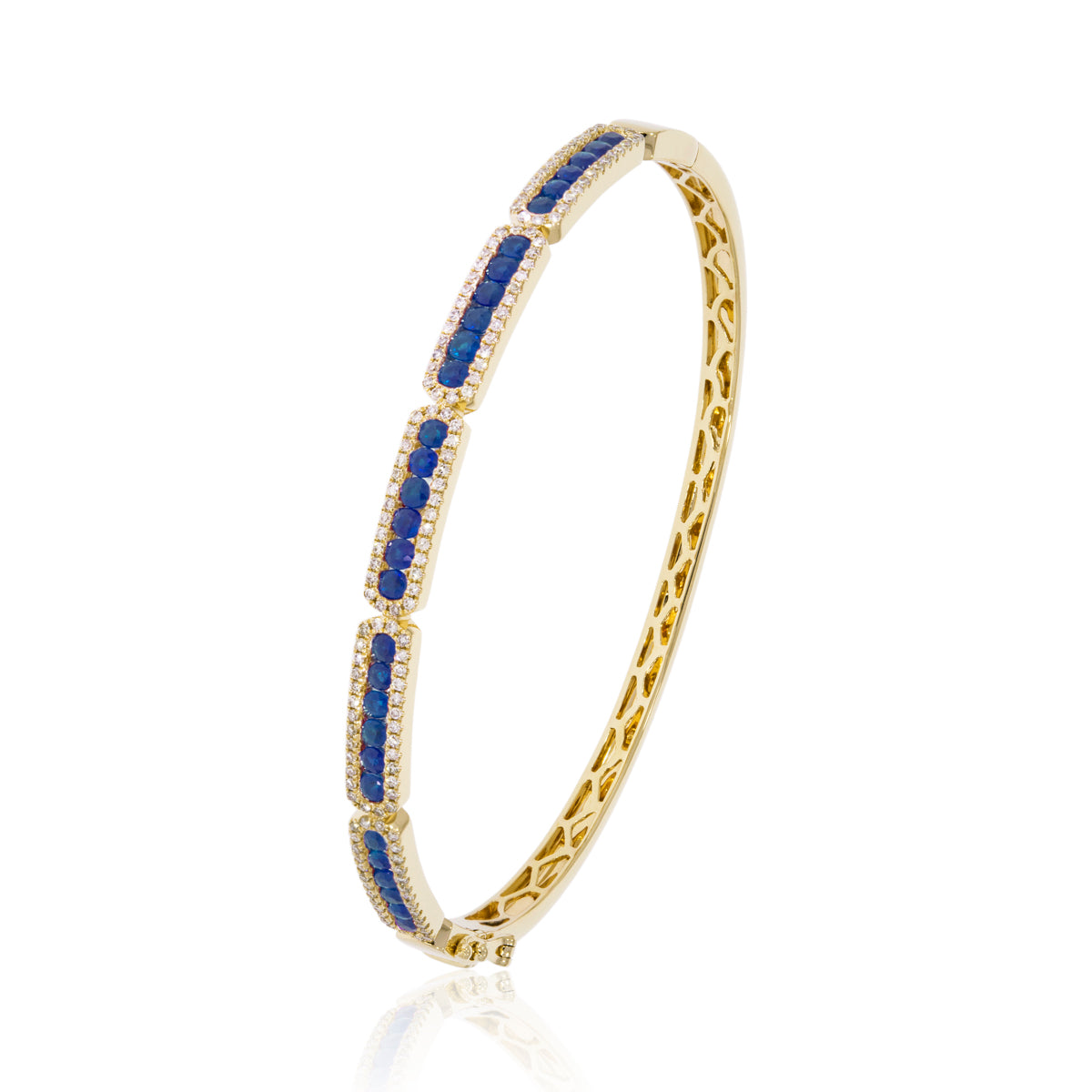 Art Deco Bangle, crafted with luxurious diamonds and precious metals. Timeless Art Deco