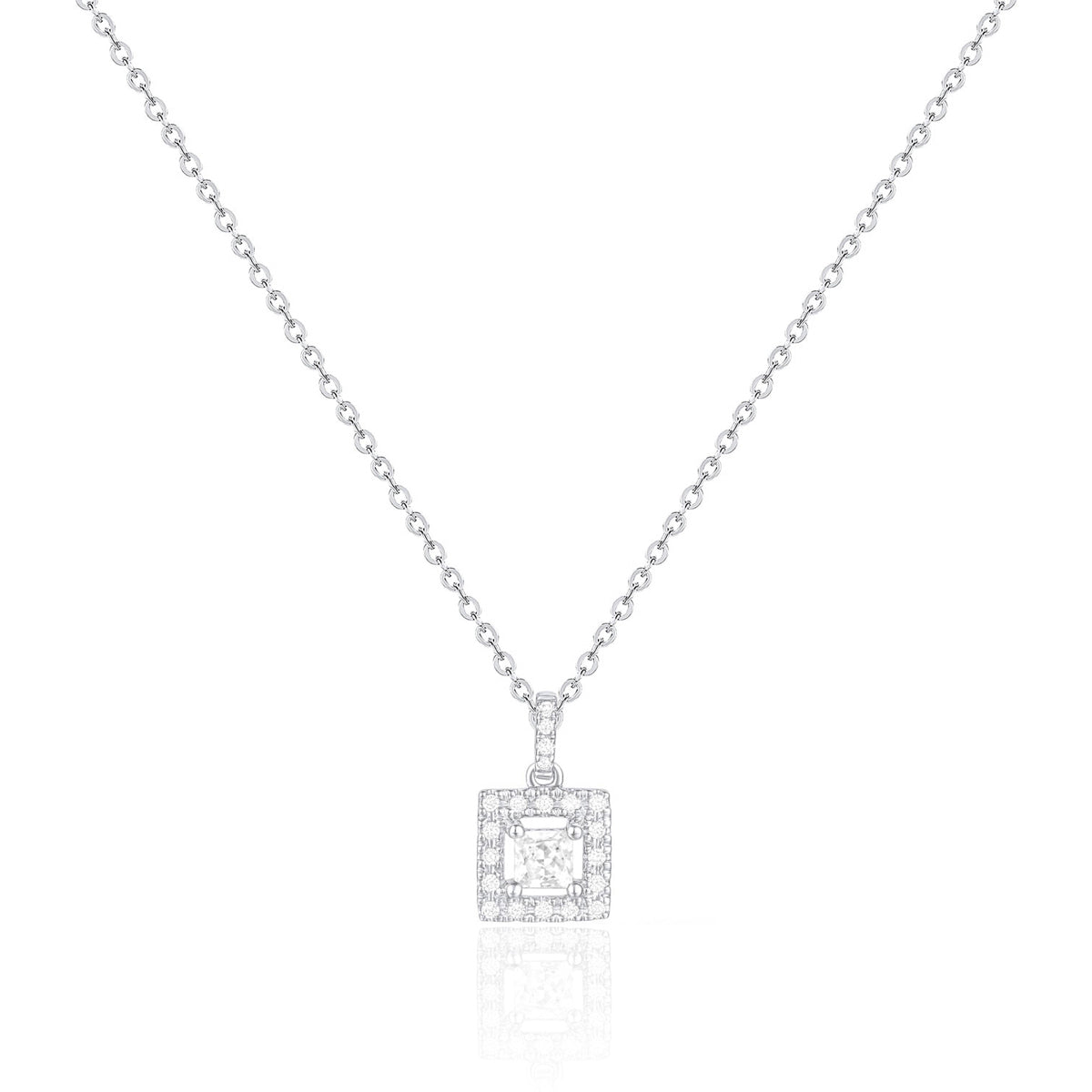 Square Diamond Necklace