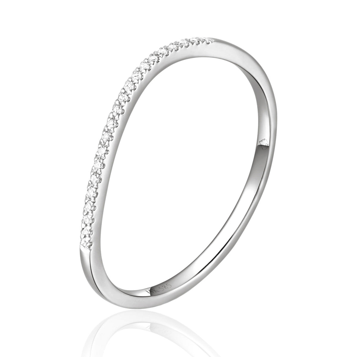 Diamonds Curved Stack Ring