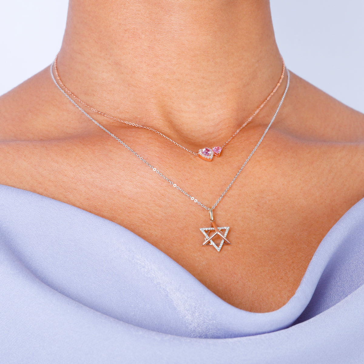 Minimal Star of David Necklace