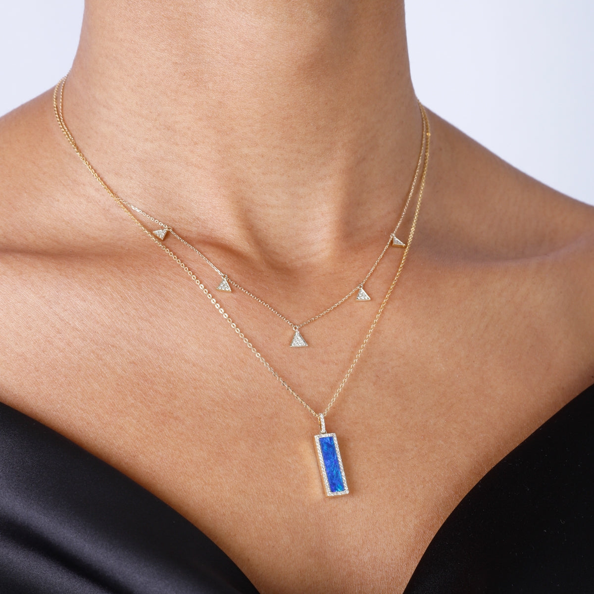 Diamond Triangles Necklace