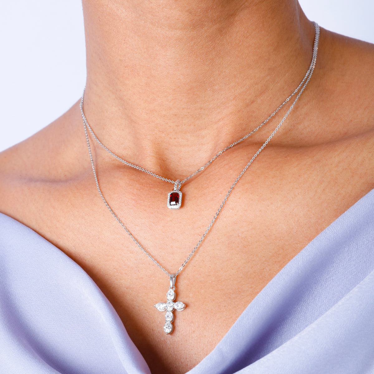 Oval Diamond Cross