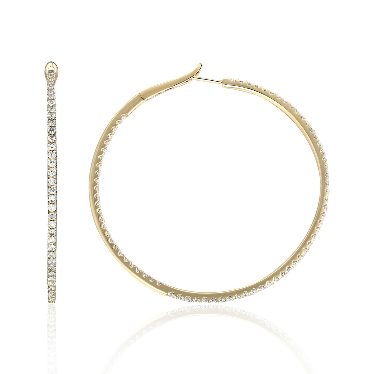 Inside-out Single Row Hoops