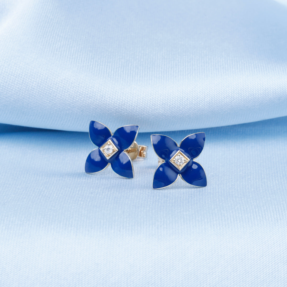 Enamel Floral Studs