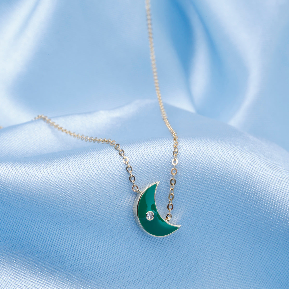 Enamel Moon Necklace