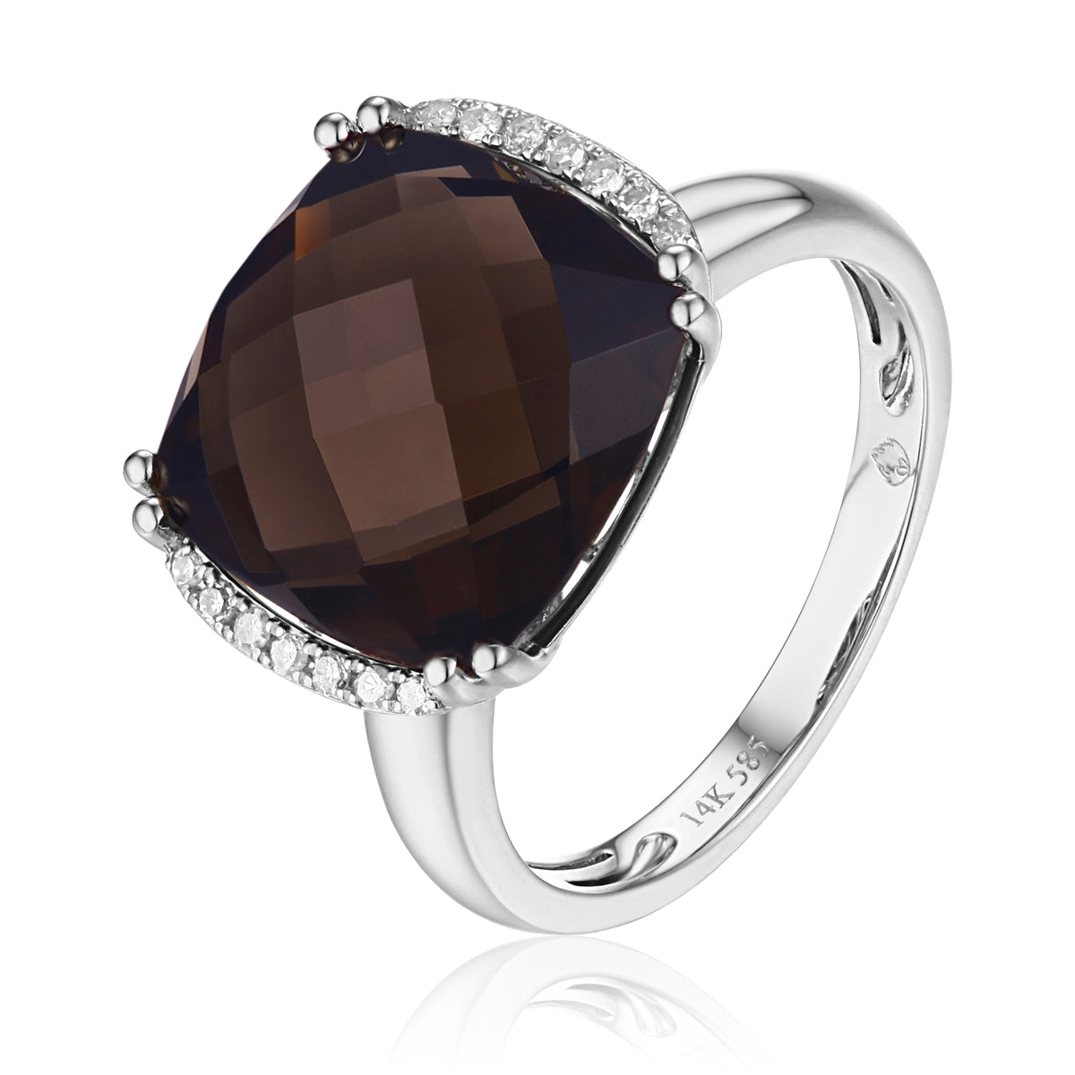 Semi-Halo Cushion Cut Ring