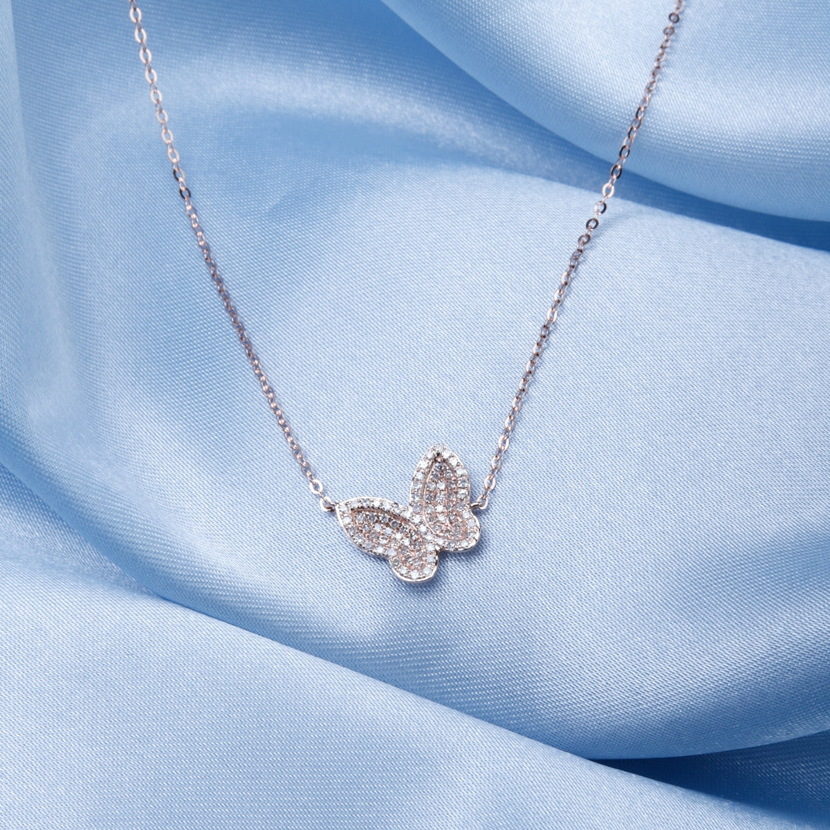 Pave Butterfly Necklace