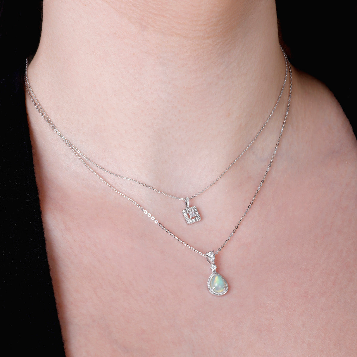 Opal Teardrop Necklace