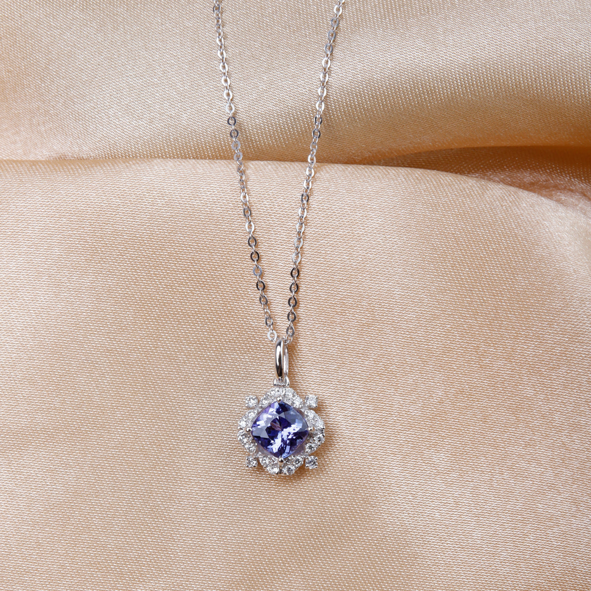 Delicate Cushion Cut Necklace