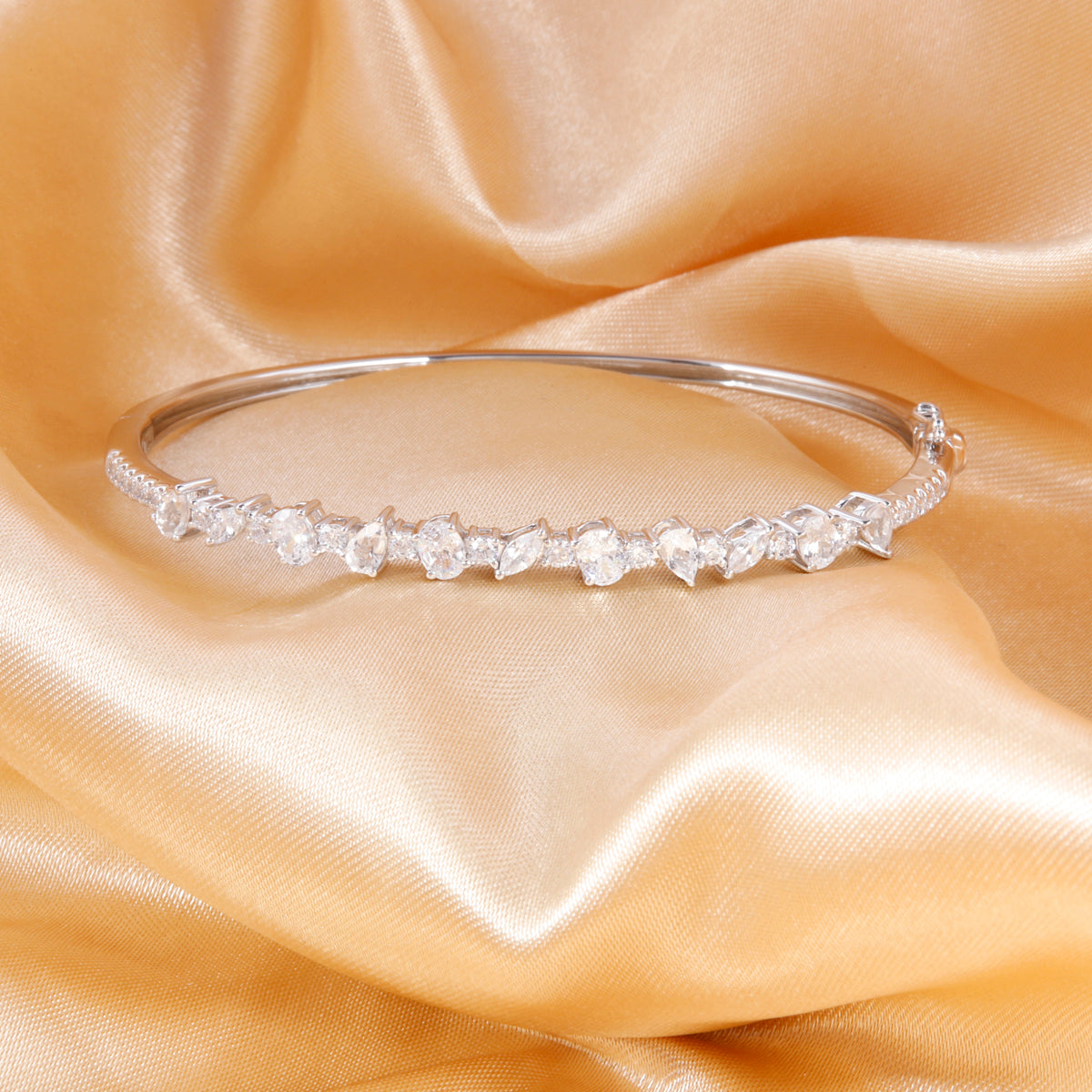 Crystal Diamonds Bangle