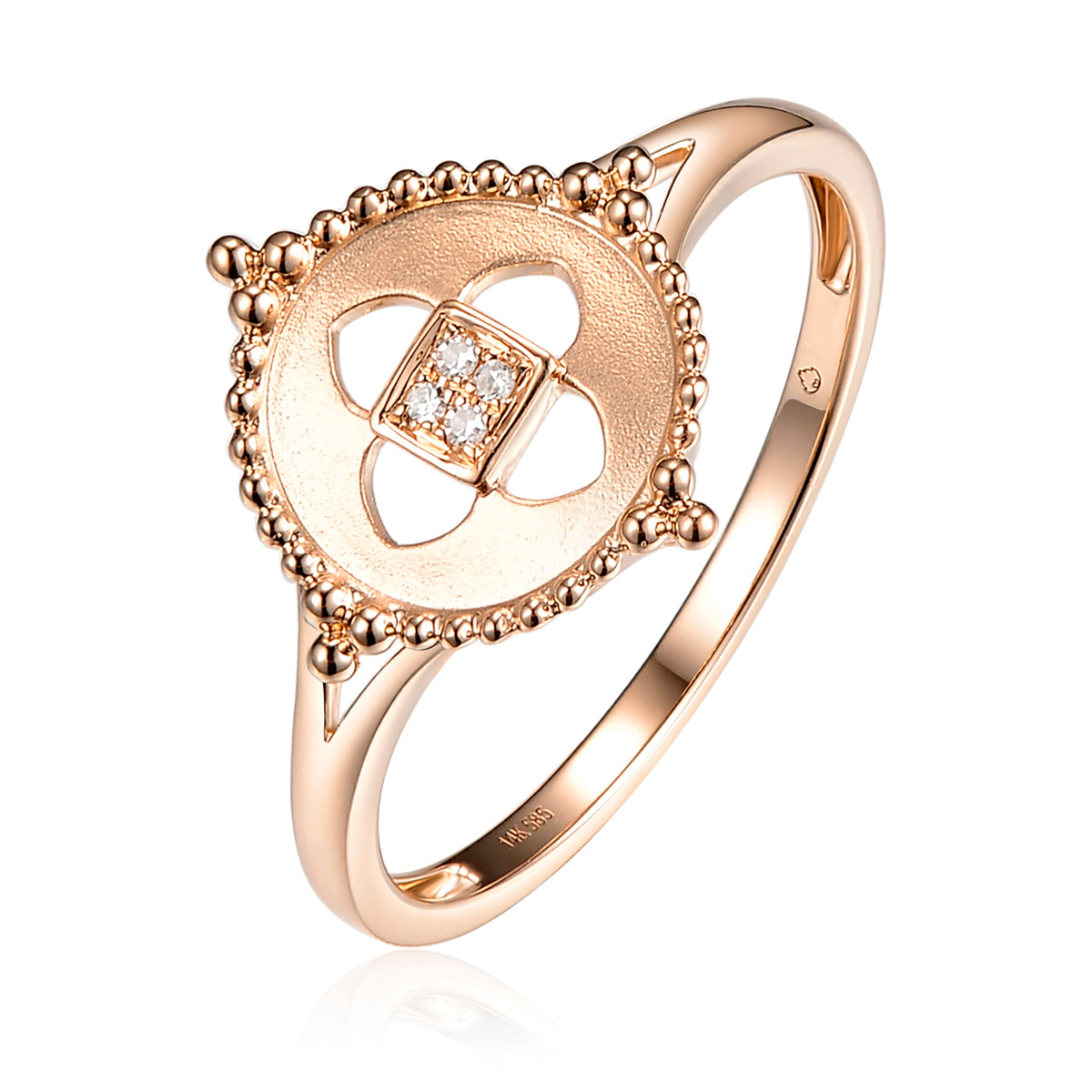 Beaded everyday diamond ring is an elegant piece, richly embellished with shimmering diamonds.