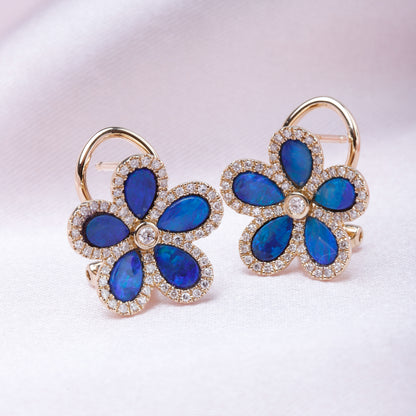 Flower Opal Studs