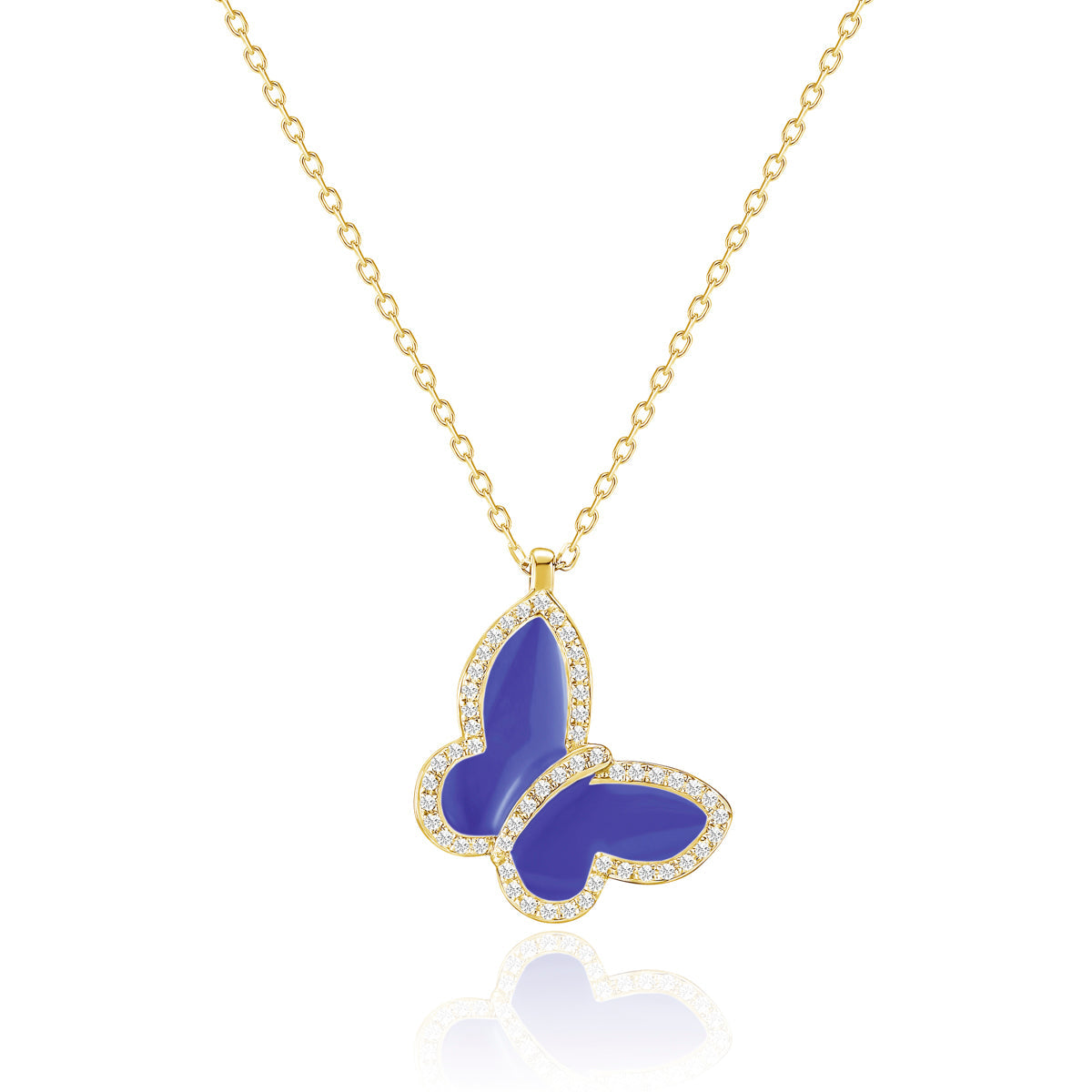 Timeless design and sparkling diamonds with a butterfly design symbolizing strength and beauty. 