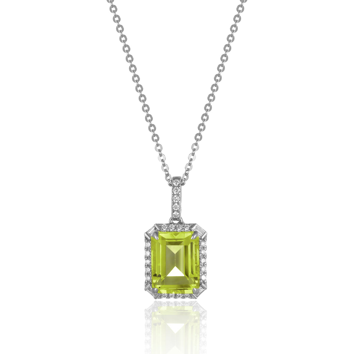 Delicate Emerald Cut Necklace