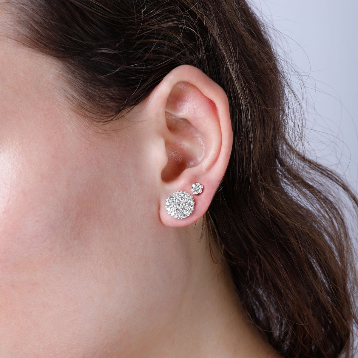 Diamond Cluster Earrings