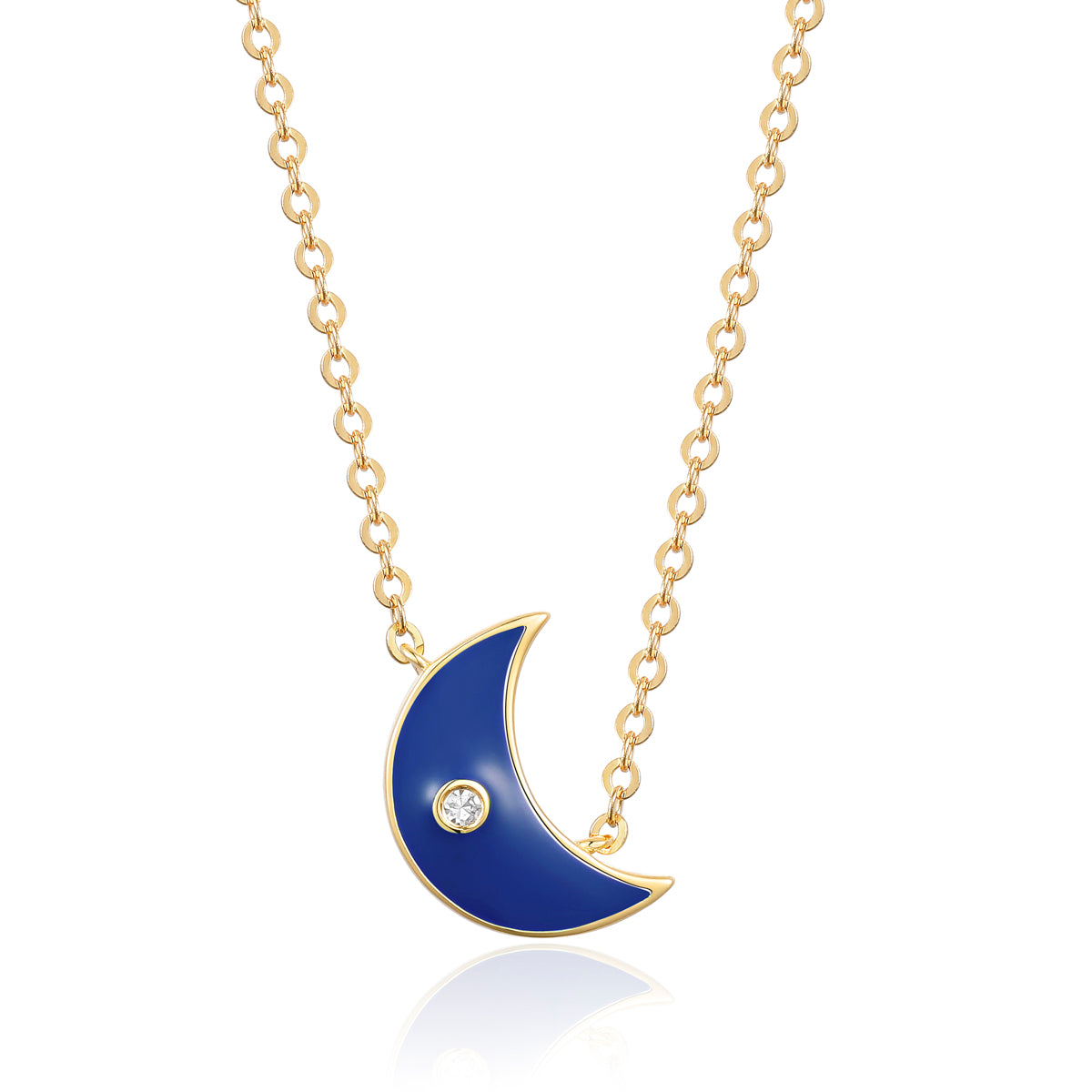 Enamel Moon Necklace