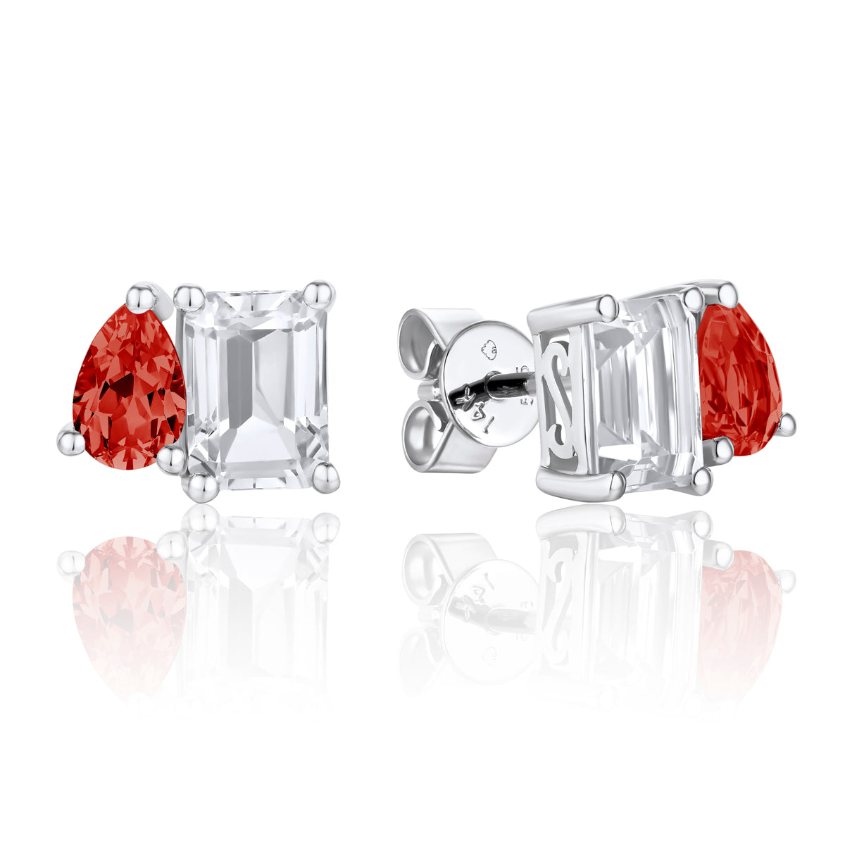 Emerald Cut & Pear Shape Mariposa Earrings
