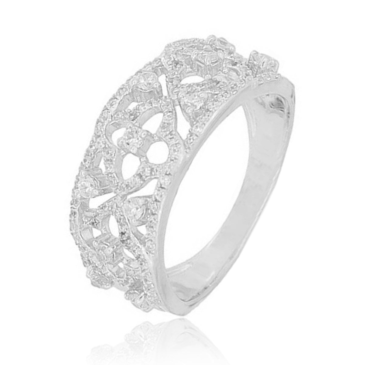 Ornate Flower Diamond Ring