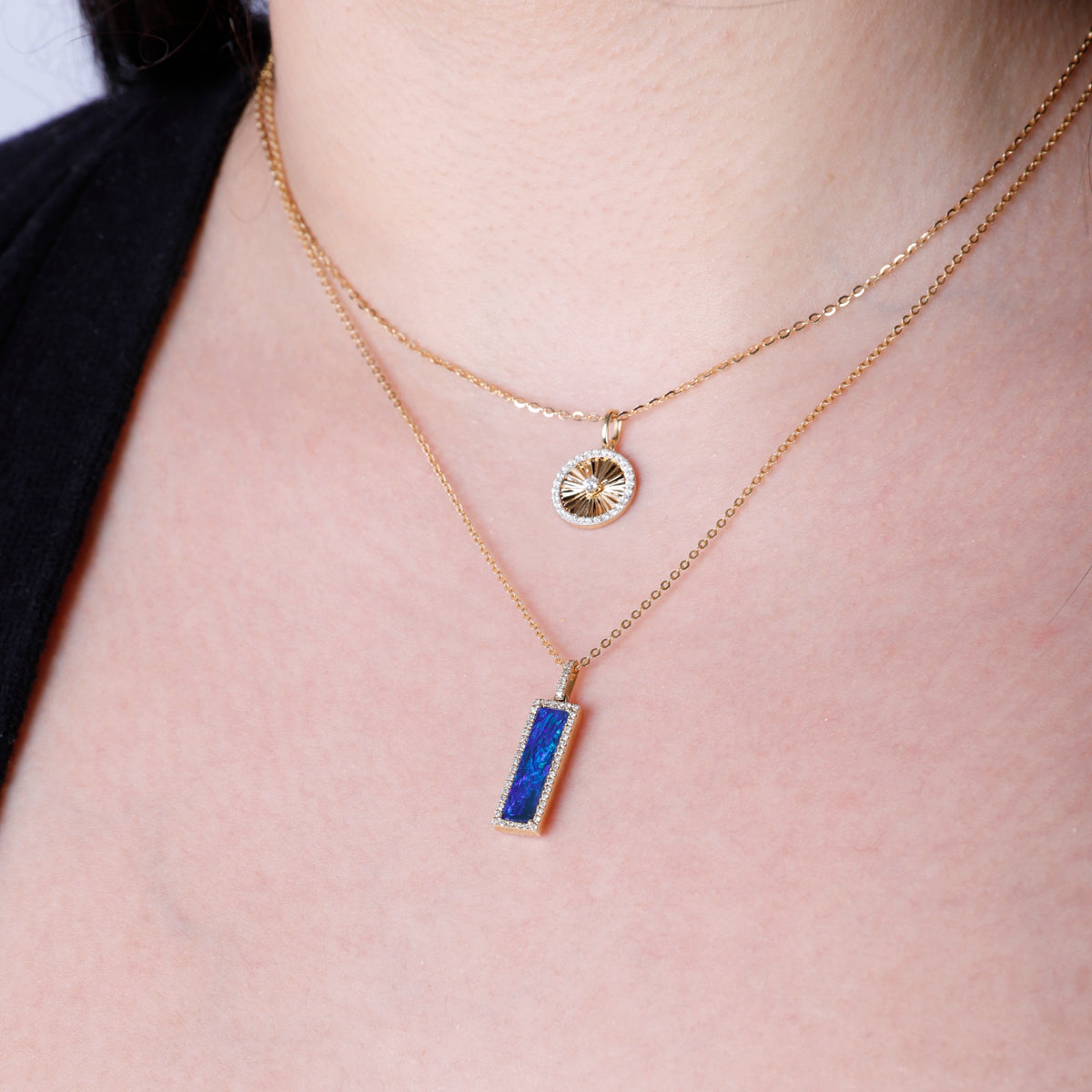 Opal Bar Necklace