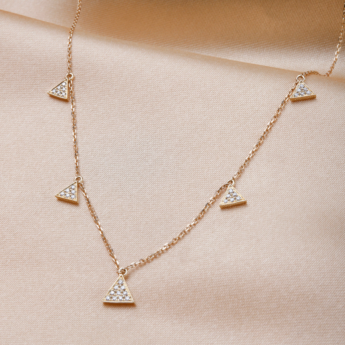 Diamond Triangles Necklace